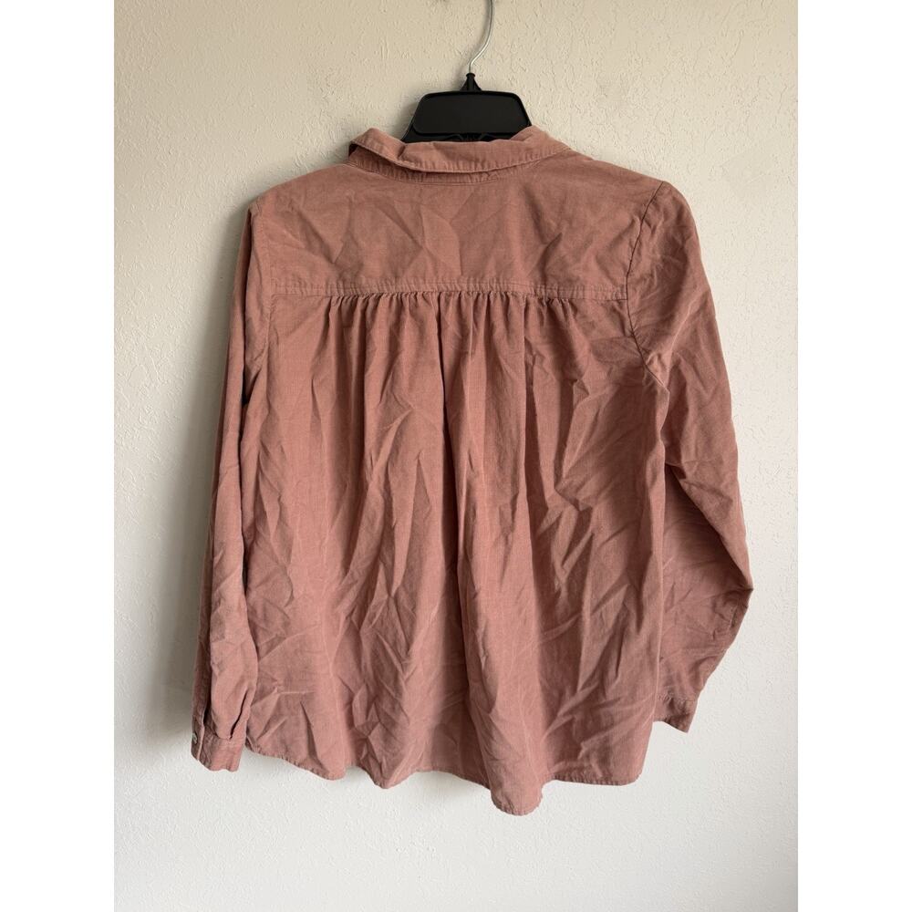 J.Jill Pink Tan Corduroy Button Down Blouse Womens S Fall Casual Classic - Picture 6 of 6